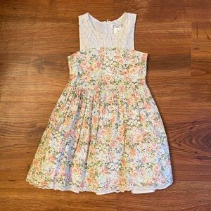 Aphorism floral print and white lace dress size 6